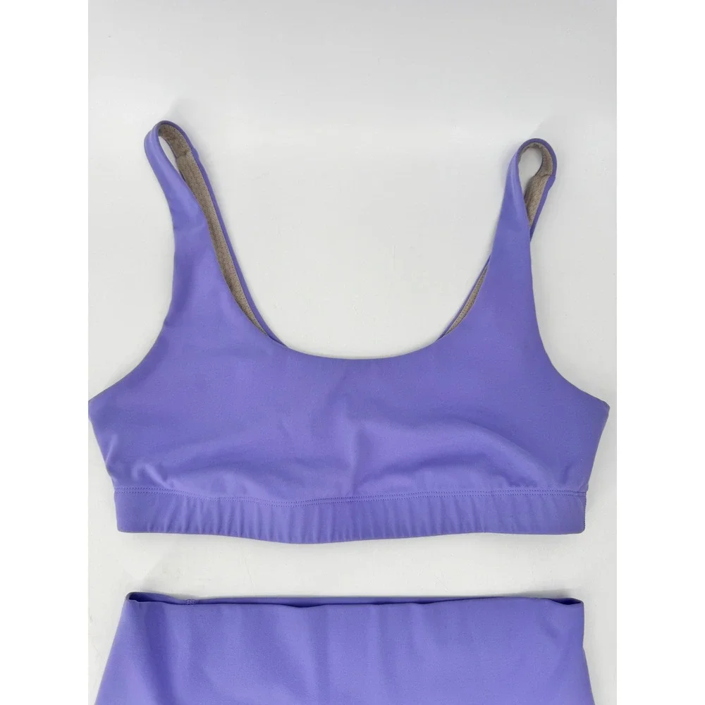 Vuori Studio Pocket Short and Daily Bra Set Womens Medium Purple Activewear